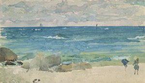 Strandszene mit zwei Figuren von James Abbott McNeill Whistler