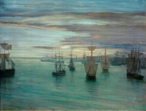Dämmerung in Fleischfarbe und Grün: Valparaiso