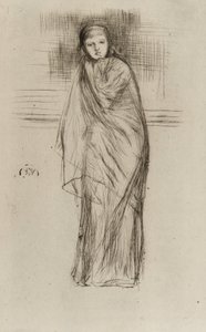 Modell mit Drapierung, 1870 von James Abbott McNeill Whistler