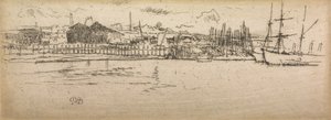Trockendock, Southampton, aus einer Serie von zwölf Radierungen mit dem Titel Die Marineparade, 1887