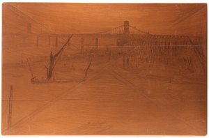 Radierplatte: Alte Hungerford-Brücke, 1861