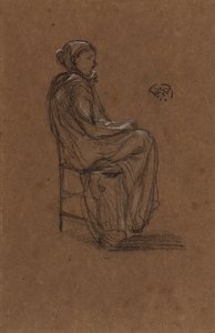 Sitzende weibliche Figur, 1870-1873 von James Abbott McNeill Whistler