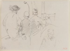 Vier Männer an Bord eines Bootes, 1858 von James Abbott McNeill Whistler