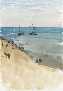 Grün und Silber - Das helle Meer, Dieppe von James Abbott McNeill Whistler