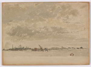 Grau und Silber–Purfleet, 1881-1883 von James Abbott McNeill Whistler