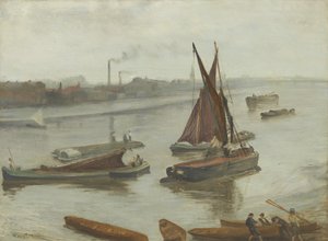 Grau und Silber: Alter Battersea Reach von James Abbott McNeill Whistler