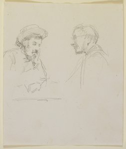 Köpfe von zwei Männern, ca. 1855-59