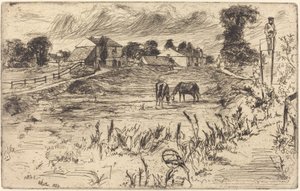Landschaft mit Pferd, 1859 von James Abbott McNeill Whistler