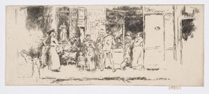 Zeitungsstand, Rue de Seine, ca. 1892-93 von James Abbott McNeill Whistler
