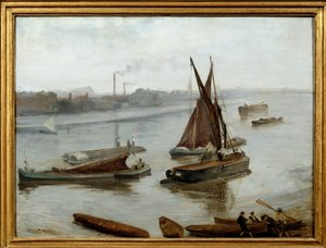 Nocturne: Blau und Gold – Alte Battersea-Brücke von James Abbott McNeill Whistler