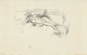 Liegendes Aktmodell von James Abbott McNeill Whistler