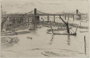 Alte Hungerford-Brücke, 1861