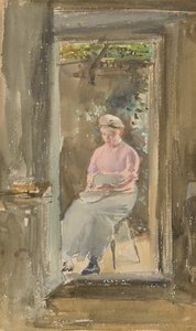 Rosa Note - Erbsen schälen von James Abbott McNeill Whistler