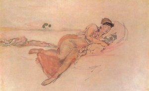 Pink und Rose, Der Schlaf der Mütter, ca. 1895, 1904 von James Abbott McNeill Whistler