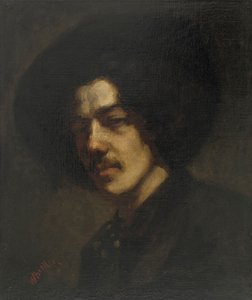 Porträt von Whistler mit Hut, 1857-1859 von James Abbott McNeill Whistler