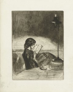 Porträt von Deborah Delano beim Lesen von James Abbott McNeill Whistler