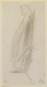 Profilschskizze einer alten Frau im Stehen, 1858 von James Abbott McNeill Whistler