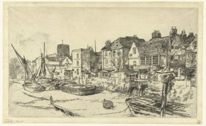 Kneipe am Ufer der Themse von James Abbott McNeill Whistler