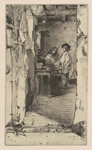 Lumpensammler, Quartier Mouffetard, Paris, 1858 von James Abbott McNeill Whistler