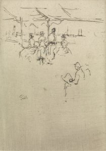 Ryde Pier, aus einer Serie von zwölf Radierungen mit dem Titel Die Marineparade, 1887 von James Abbott McNeill Whistler