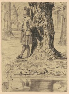 Seymour unter einem Baum stehend, 1858-1859 von James Abbott McNeill Whistler