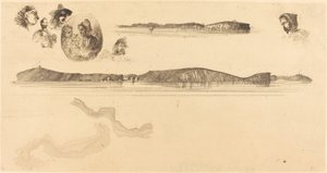 Skizzen auf der Küstenvermessungsplatte, 1854-1855