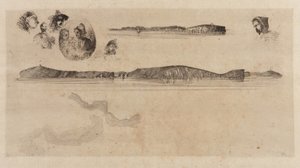 Skizzen auf der Küstenvermessungsplatte, 1854 von James Abbott McNeill Whistler