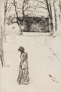 Speke Hall: Die Allee, 1870 von James Abbott McNeill Whistler
