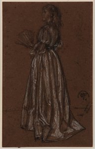 Stehende Figur mit Fächer, um 1873/1876 von James Abbott McNeill Whistler