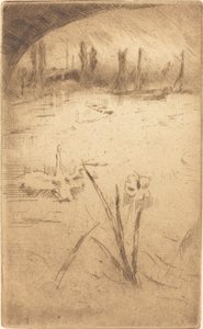 Schwan und Iris, veröffentlicht 1883 von James Abbott McNeill Whistler