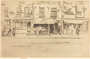 Der Fischladen, belebtes Chelsea, 1887