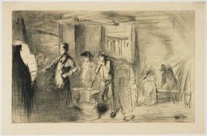 Die Schmiede aus Sechzehn Radierungen mit Szenen an der Themse und anderen Motiven von James Abbott McNeill Whistler
