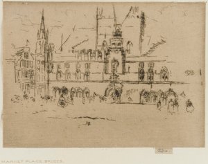 Der Markt, Brügge, 1887 von James Abbott McNeill Whistler