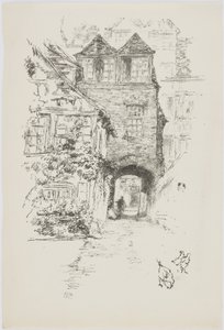 Das Priesterhaus, Rouen, 1894-95 von James Abbott McNeill Whistler