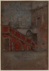 Die Treppe: Notiz in Rot von James Abbott McNeill Whistler