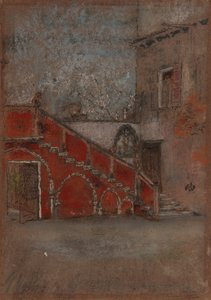 Die Treppe: Notiz in Rot von James Abbott McNeill Whistler