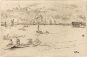 Die Themse Richtung Erith von James Abbott McNeill Whistler