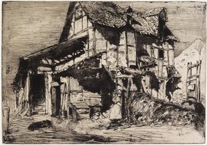 Das unsichere Mietshaus aus "Zwölf Radierungen aus der Natur" von James Abbott McNeill Whistler