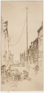 Der venezianische Mast, 1879-1880 von James Abbott McNeill Whistler
