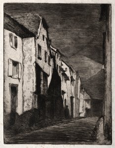 Zwölf Radierungen aus der Natur: Straße in Saverne, 1858