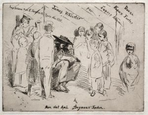 Zwölf Radierungen aus der Natur: Titelseite - Delauney beim Skizzieren, 1858