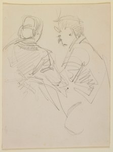 Zwei Figuren, 1858 von James Abbott McNeill Whistler