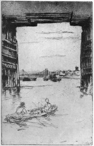 Unter der alten Battersea-Brücke, 1879 1904 von James Abbott McNeill Whistler