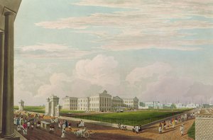 Ansicht des Regierungshauses in Kalkutta, 1826, graviert von Robert Havell dem Jüngeren
