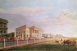 Rathaus, Kalkutta, graviert von Robert Havell, veröffentlicht 1824