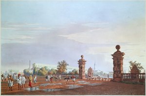 Tank Square von Westen, graviert von Robert Havell, veröffentlicht 1824