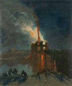 Bristol-Unruhen: Lagerhaus von Wapping, ca. 1832 von James Baker Pyne