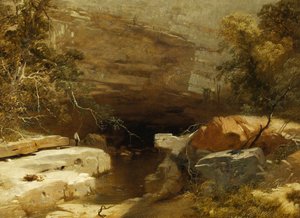 Landschaft, Porth-yr-ogof, Vale of Neath von James Baker Pyne