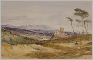 Landschaft mit Schloss und Figuren von James Baker Pyne