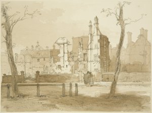 Westseite des Queen Square, nach den Unruhen von James Baker Pyne